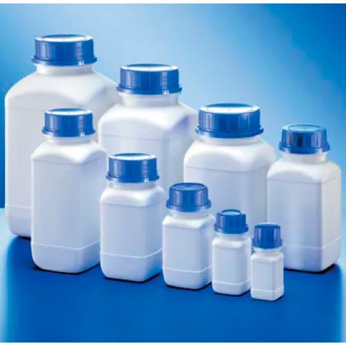 Бутыль Kautex широкогорлая 350 мл, HDPE, квадратная, Ø 45 мм, естественный цвет, без крышки (Артикул 2000071138 )