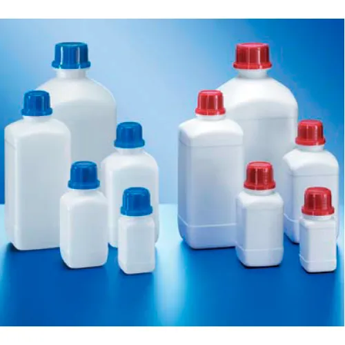 Бутыль Kautex узкогорлая 100 мл, HDPE, квадратная, Ø 32 мм, белый цвет, без крышки (Артикул 2000084000)