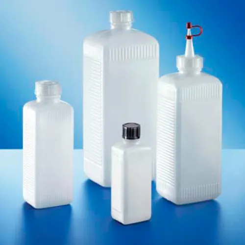 Бутыль Kautex узкогорлая 250 мл, HDPE, прямоугольная, Ø 25 мм, естественный цвет, без крышки (Артикул 2000070521)