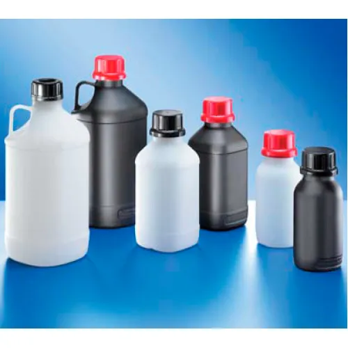 Бутыль Kautex узкогорлая 1000 мл, HDPE, Ø 45 мм, черный цвет, без крышки, с допуском ООН (Артикул 2000770097)