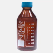 Бутыль ISOLAB 2000 мл, GL45, с крышкой и сливным кольцом, тёмное стекло (Артикул 061.02.902)