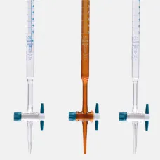 Бюретка ISOLAB 10:0,02 мл, класс AS, синяя градуировка, кран PTFE, стекло (Артикул 017.02.010)