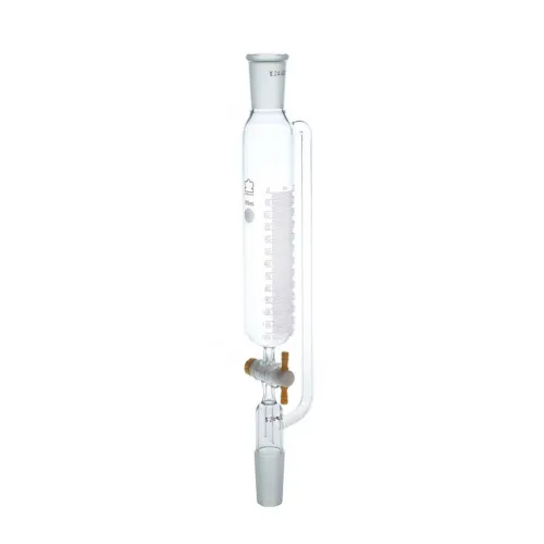Воронка капельная цилиндрическая Kimble 125 мл, 29/42, с градуировкой, PTFE кран, с противодавлением, без пробки, стекло (Артикул 634540-0125)