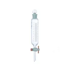 Воронка капельная цилиндрическая Kimble 1000 мл, с градуировкой, PTFE кран, с пробкой, стекло (Артикул 29040F-1000)