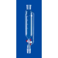 Воронка капельная цилиндрическая Lenz 1000 мл, NS29/32, с градуировкой, PTFE кран, с противодавлением, стекло (Артикул 4377014)