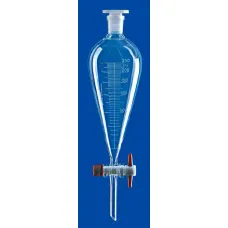 Воронка делительная грушевидная Lenz 2000 мл, с градуировкой, PTFE кран, стекло (Артикул 4016173)