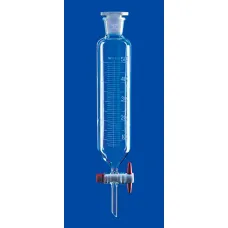 Воронка делительная цилиндрическая Lenz 250 мл, с градуировкой, PTFE кран, стекло (Артикул 4026149)