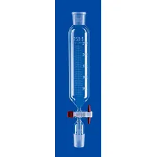 Воронка капельная цилиндрическая Lenz 100 мл, NS14/23, с градуировкой, PTFE кран, стекло (Артикул 4173711)
