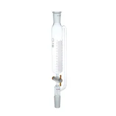 Воронка капельная цилиндрическая Kimble 250 мл, 29/42, с градуировкой, PTFE кран, с противодавлением, без пробки, стекло (Артикул 634540-0250)