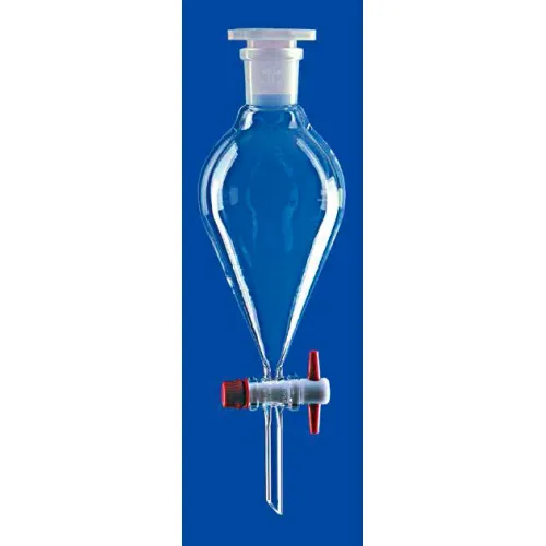 Воронка делительная коническая Lenz 50 мл, без градуировки, PTFE кран, стекло (Артикул 4004128)