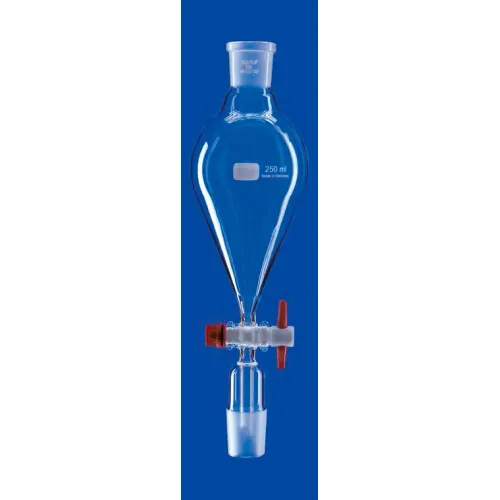 Воронка капельная коническая Lenz 50 мл, без градуировки, PTFE кран, стекло (Артикул 4472802)