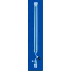 Хроматографическая колонка Lenz 400 мм, 280 мл, NS29/32, с фриттой, PTFE игольчатый кран, боковой отвод GL18, стекло (Артикул 5450914)