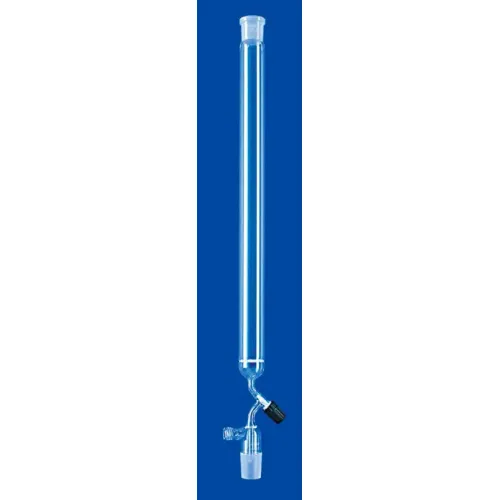 Хроматографическая колонка Lenz 400 мм, 280 мл, NS29/32, с фриттой, PTFE игольчатый кран, боковой отвод GL18, стекло (Артикул 5450914)