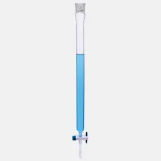 Хроматографическая колонка ISOLAB, Ø 30 x 600 мм, без фритты, NS29/32, PTFE кран, стекло (Артикул 066.10.004)