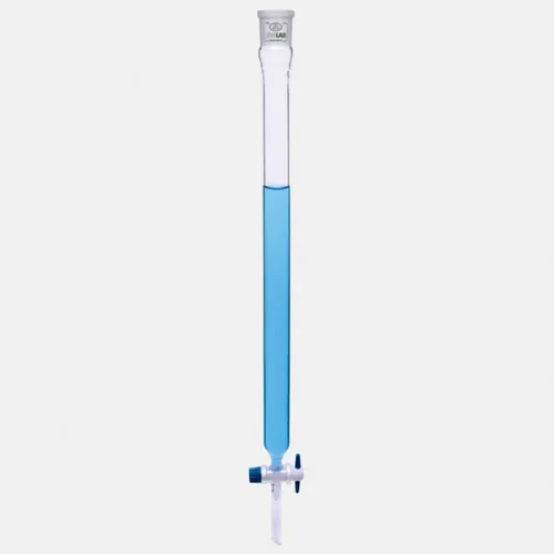 Хроматографическая колонка ISOLAB, Ø 30 x 600 мм, без фритты, NS29/32, PTFE кран, стекло (Артикул 066.10.004)