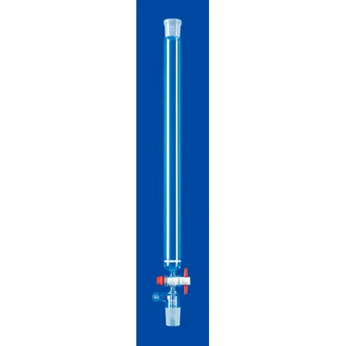 Хроматографическая колонка Lenz 200 мм, 35 мл, NS14/23, с фриттой, PTFE кран, боковой отвод GL18, стекло (Артикул 5450901)