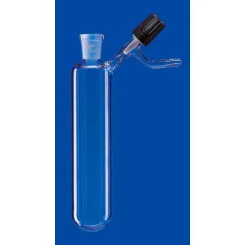 Пробирка круглодонная для азота Lenz 250 мл, муфта NS14/23, PTFE игольчатый кран, стекло (Артикул 3370649)