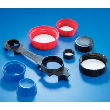 Крышка винтовая Kautex, PP, со вставкой из PE пены, черная, Ø 28 мм, для широкогорлых бутылей объемом 50 мл (Артикул 2000071150)