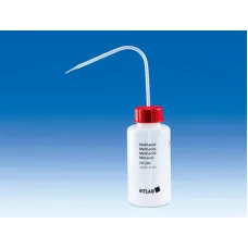 Промывалка VITLAB безопасная, 1000 мл, широкое горло, маркировка "Distilled water", PE-LD, с винтовой крышкой из PP (Артикул 1353819)