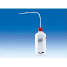 Промывалка VITLAB безопасная, 1000 мл, узкое горло, маркировка "Distilled water", PE-LD, с винтовой крышкой из PP (Артикул 1333819)