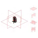 Комплект: лазерный уровень RGK UL-44W Black с калибровкой + штанга-упор RGK CG-2