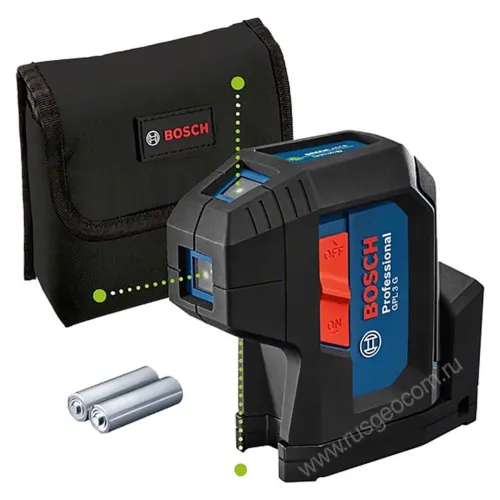 Лазерный уровень Bosch GPL 3 G Professional с калибровкой с зеленым лучом
