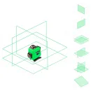 Лазерный уровень AMO LN 4D-360-5 с калибровкой с зеленым лучом