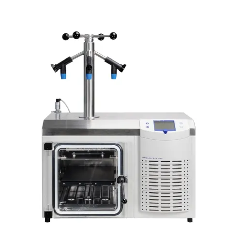 Лиофильная сушка Martin Christ Epsilon 2-4 LSCplus, комплект с 1 полкой, запечатывающим устройством и 4 кранами для колб (Артикул CHR5242500)