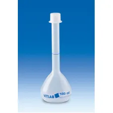 Колба мерная VITLAB с винтовой крышкой, 100 мл, класс В, PP (Артикул 673891)