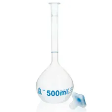 Колба мерная Brand 100 мл, класс B, PMP, NS 14/23, с пробкой PP (Артикул 36138)