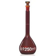 Колба мерная Brand BLAUBRAND 20 мл, класс А, тёмное стекло, NS 10/19, со стеклянной пробкой, с сертификатом партии (Артикул 37446)