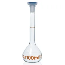 Колба мерная Brand BLAUBRAND ETERNA 2000 мл, класс А, светлое стекло, NS 29/32, коричневая градуировка, с пробкой PP, с сертификатом партии (Артикул 36854)