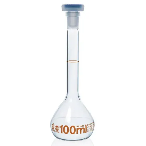 Колба мерная Brand BLAUBRAND ETERNA 2000 мл, класс А, светлое стекло, NS 29/32, коричневая градуировка, с пробкой PP, с сертификатом партии (Артикул 36854)