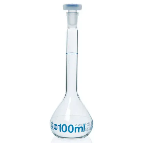Колба мерная Brand BLAUBRAND 20 мл, класс А, светлое стекло, NS 10/19, с пробкой PP, с сертификатом партии (Артикул 37246)