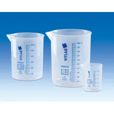 Стакан мерный VITLAB 3000 мл, синяя шкала, PP (Артикул 616081)