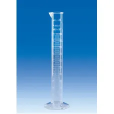 Цилиндр мерный VITLAB, 2000 мл, класс A, высокий, рельефная шкала, PMP (Артикул 65395)