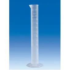 Цилиндр мерный VITLAB, 2000 мл, класс B, высокий, рельефная шкала, PP (Артикул 653941)