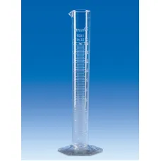 Цилиндр мерный VITLAB, 2000 мл, класс B, высокий, рельефная шкала, SAN (Артикул 65391)