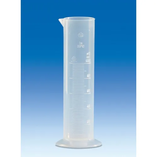 Цилиндр мерный VITLAB, 250 мл, класс B, рельефная шкала, PP (Артикул 643941)