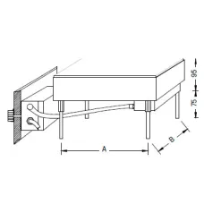Нагревательная плитка Gestigkeit 33 EB, CERAN, 430 x 430 мм, 2,0 кВт, 3х400 В, с отдельным регулятором, для установки в столы, температура 50-500°C (Артикул 33 EB)