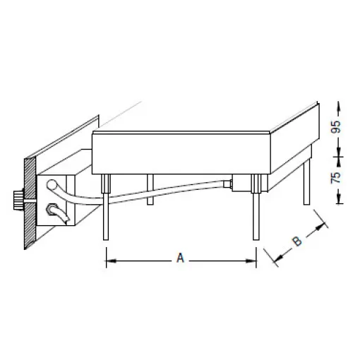 Нагревательная плитка Gestigkeit 33 EB, CERAN, 430 x 430 мм, 2,0 кВт, 3х400 В, с отдельным регулятором, для установки в столы, температура 50-500°C (Артикул 33 EB)