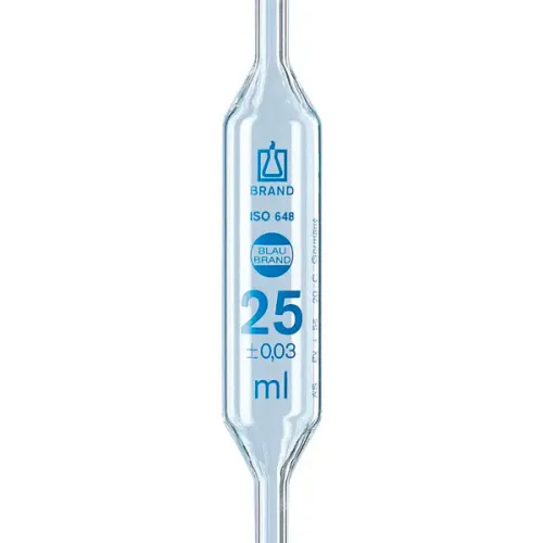 Пипетка Мора Brand BLAUBRAND 0,5 мл, класс AS, с одной меткой, синяя градуировка, стекло (Артикул 29701)