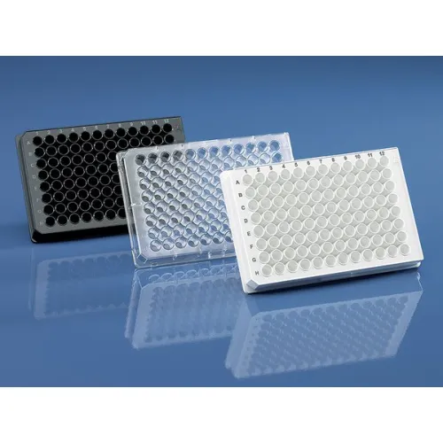 Микропланшет Brand pureGrade, 96-луночный, PS, нестерильный, черный, с прозрачным дном, F-дно, 330 мкл (Артикул 781611)