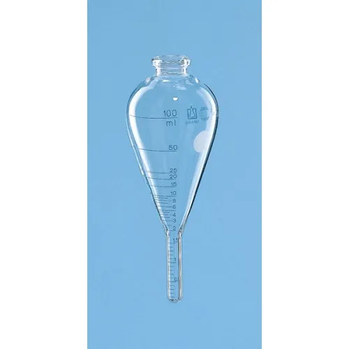 Центрифужная пробирка Brand 100 мл, по ASTM D96, макс. длина 160 мм, грушевидная, цилиндрическое дно, стекло (Артикул 362138)