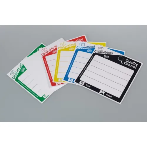 Наклейки Bürkle close-it food 150х150 мм зеленая печать, 250 шт/рул (Артикул 5303-3022)