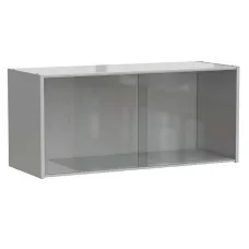 Полка книжная настенная 900x340x400 мм, серый металл