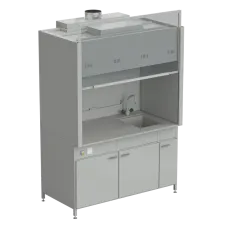 Шкаф вытяжной с мойкой из D и смесителем TOF, 1500х900х2145 мм, раб. поверхность - DURCON