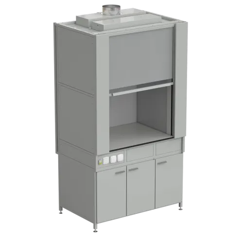 Шкаф вытяжной с коконом из стеклопластика без воды с электрикой 1200х820х2240, раб. поверхность - LABGRADE