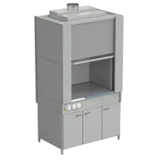 Шкаф вытяжной с коконом из стеклопластика без воды с электрикой 1200х820х2240, раб. поверхность - МОНОЛИТНЫЙ КЕРАМОГРАНИТ