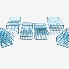 Штатив ISOLAB для пробирок Ø 25 мм, 32 ячейки, синий, сталь (Артикул 079.01.105)